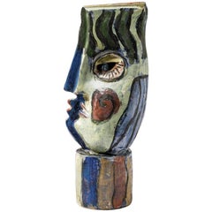 Ceramic Sculpture by Michel Lanos, circa 1980-1990