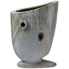 Ceramic Vase with Glaze Decoration by Michel Lanos, circa 1994