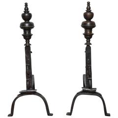Pair of Baroque Andirons