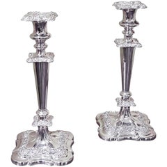 Pair of Late 19th Century Silver Plated Candelabra