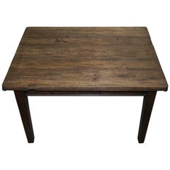 Rustic Farmhouse Country Distressed Refectory Dining Table Seats Four Waxed