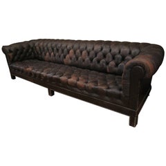 Massive Leather Chesterfield Sofa