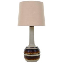 Large Stoneware Table Lamp by Axella Design, 1970s, Danish Modern Table Light