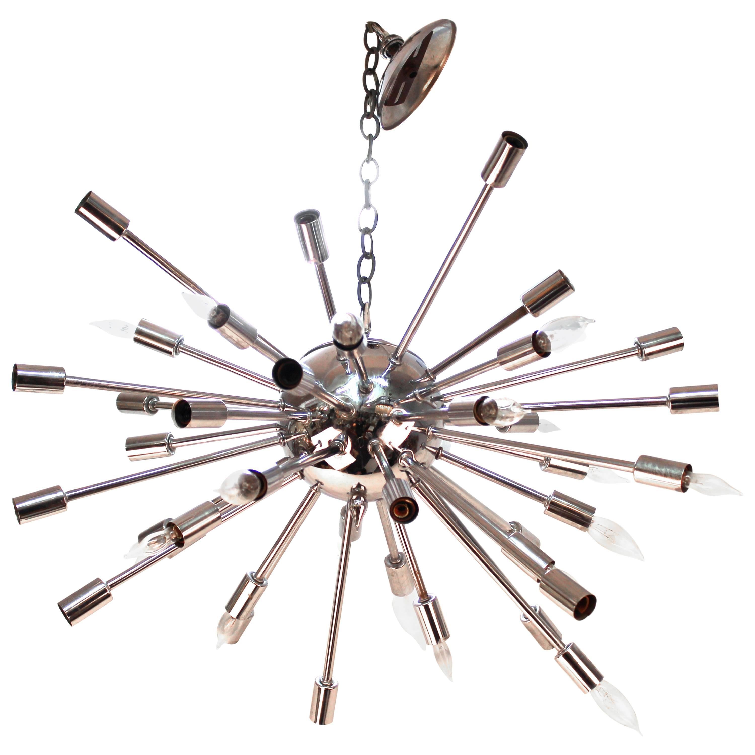 Mid-Century Modern Chrome Sputnik Chandelier