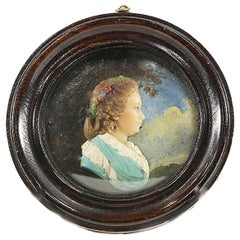 Antique Wax Portrait of Queen Charlotte of Great Britain, Attributed to John Flaxman