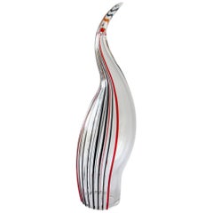sculpture d'oiseau en verre Livio Seguso for Oggetti Italian Design des années 1980