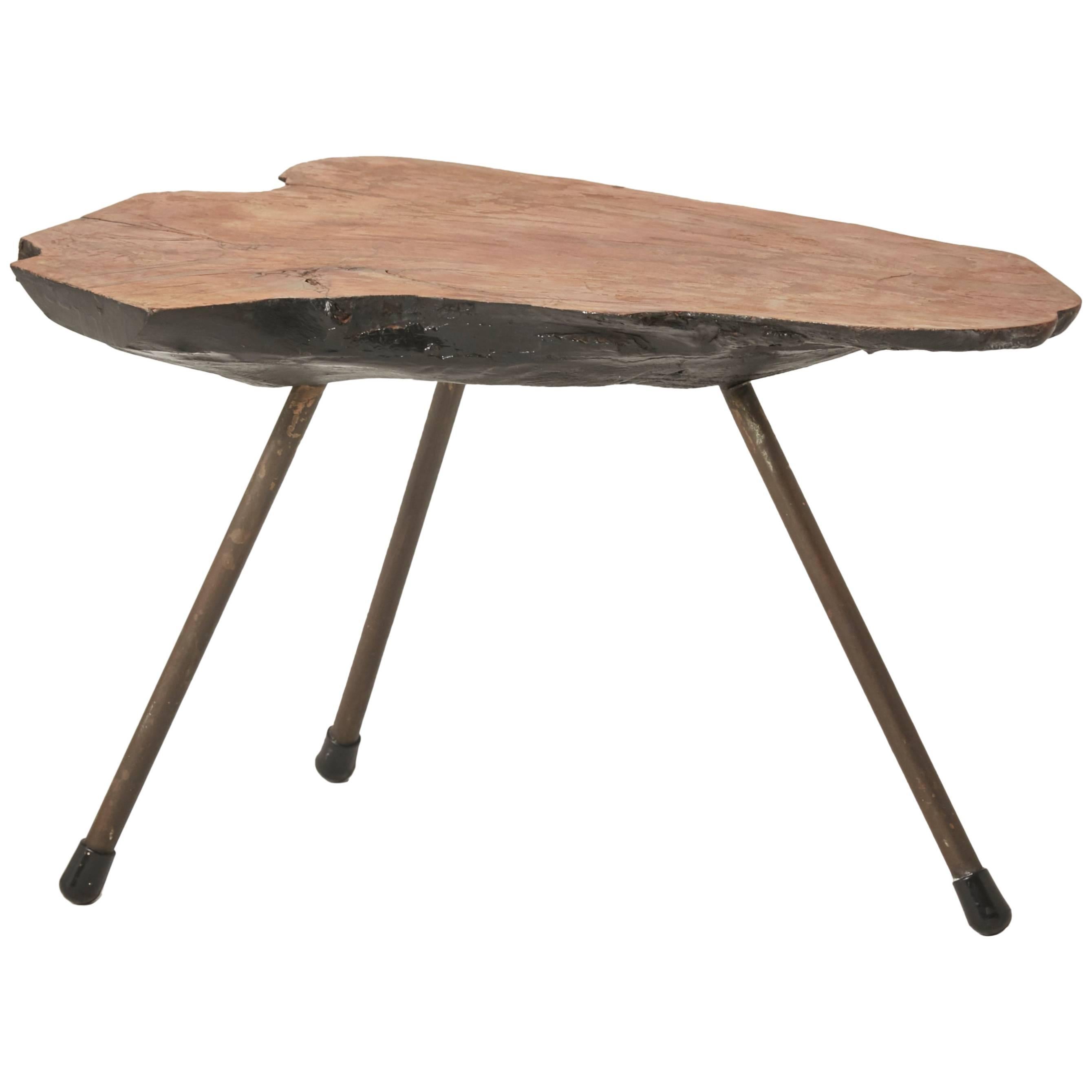 Small Midcentury Tree Trunk Table Attributed to Carl Aubock, Austria, 1950s