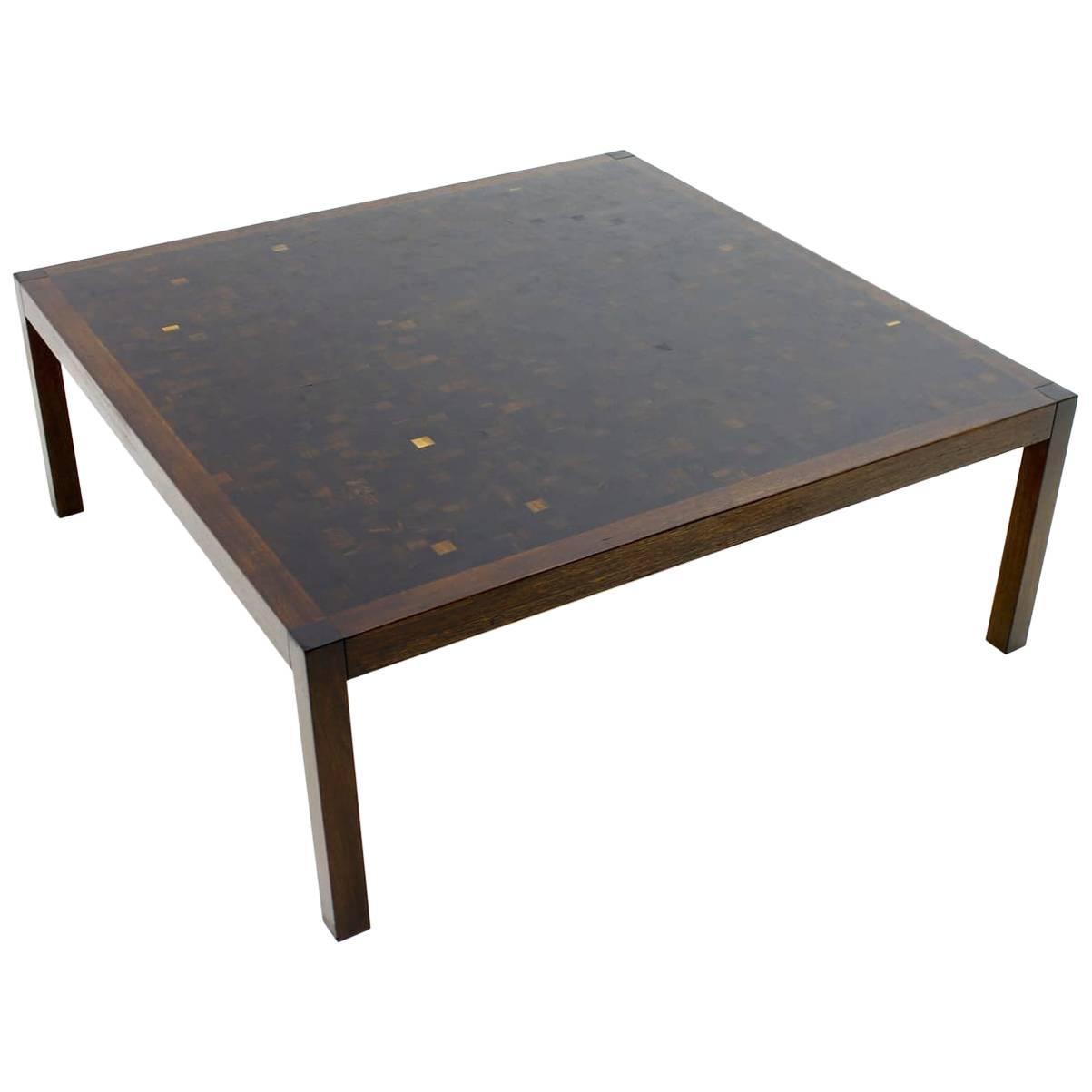 Large Mosaic Wood Coffee Table by Dieter Waeckerlin, Switzerland, 1960s For Sale