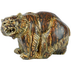 Midcentury Royal Copenhagen Stoneware Large Bear by Knud Kyhn