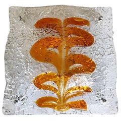 Mazzega Murano Italian glass Sconce handblown , 1960