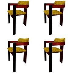 Retro Set of Four Dining Chairs Mod Style by Interior Form Furniture Limited