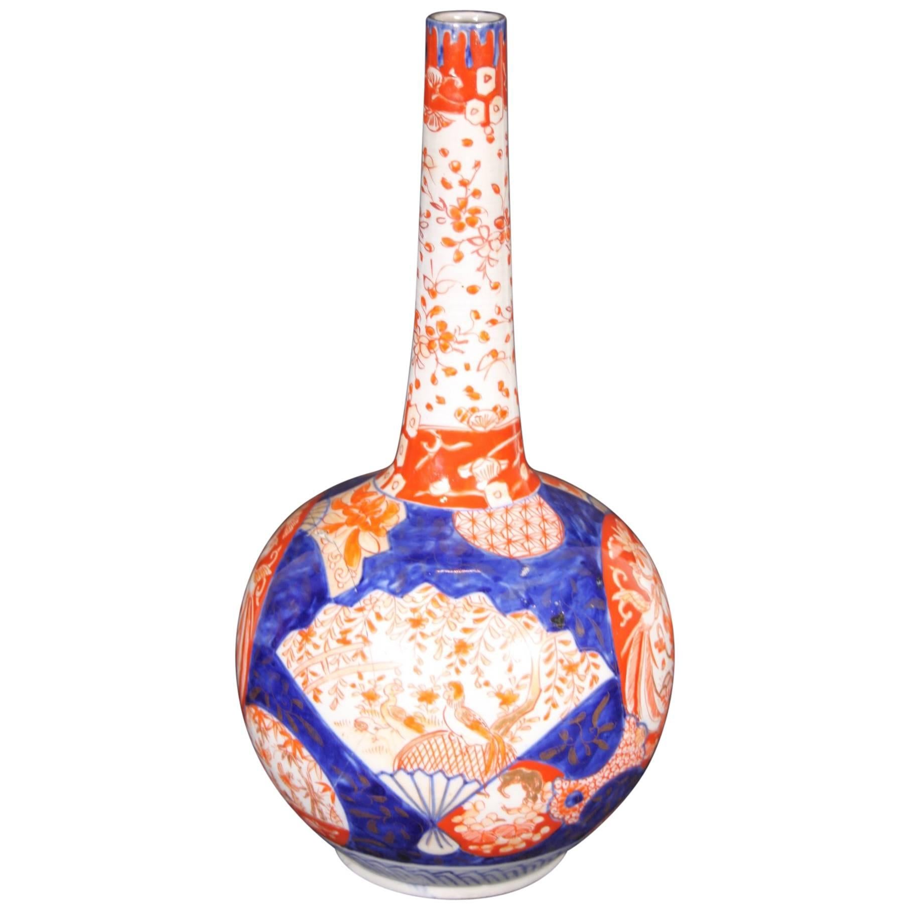 19th Century Japanese Meiji Imari Style Export Globe Vase For Sale