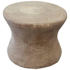 Andrianna Shamaris Antique Teak Wood Side Table or Stool