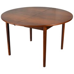 Unique Round Walnut Expanding Dining Table