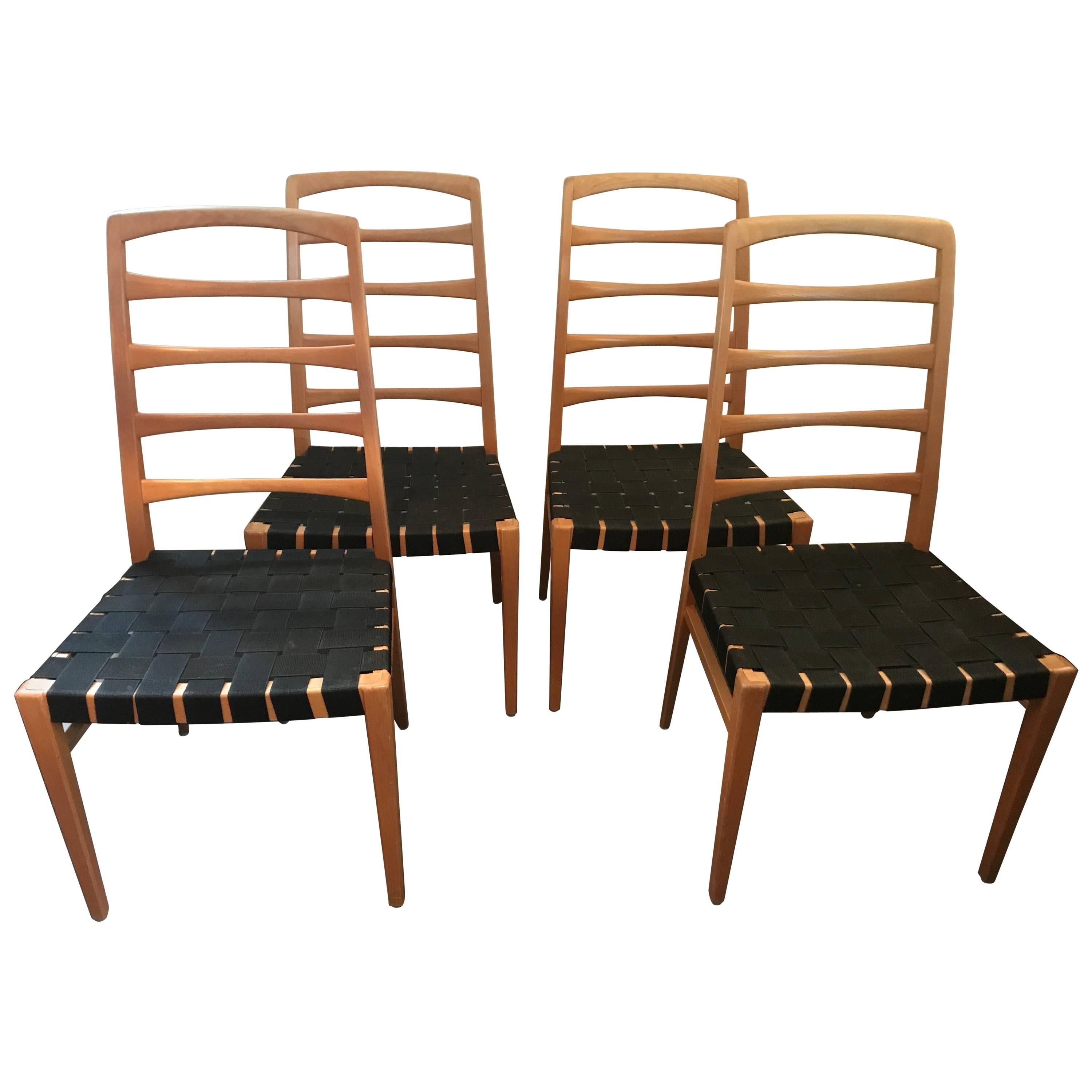 1962 Swedish Bodafors Reno Oak Chairs Designer Bertil Fridhagen Eight Chairs For Sale
