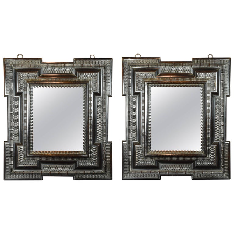 Pair of Dutch Frames, Ebonized Wood, 17th Century at 1stDibs