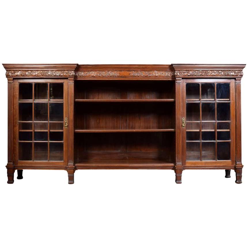 Large Maple & Co Mahogany Bookcase