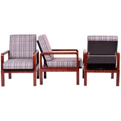 Art Deco Armchairs, Three Pieces