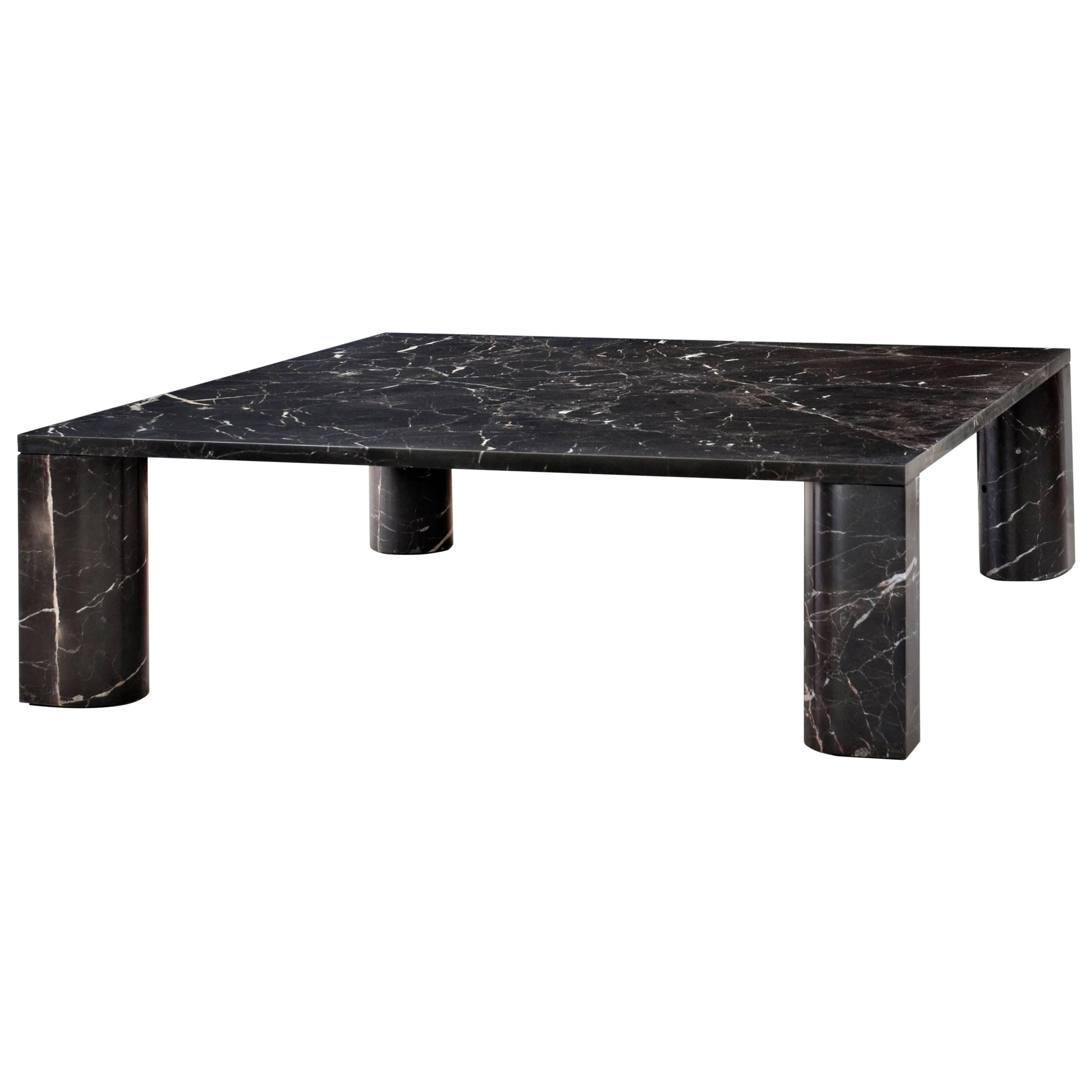 Salvatori 'Love Me, Love Me Not' Square Coffee Table in Nero St. Laurent Marble For Sale