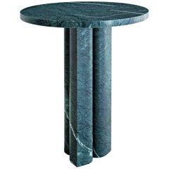 Salvatori 'Love Me, Love Me Not' Round Side Table in Verde Alpi Marble