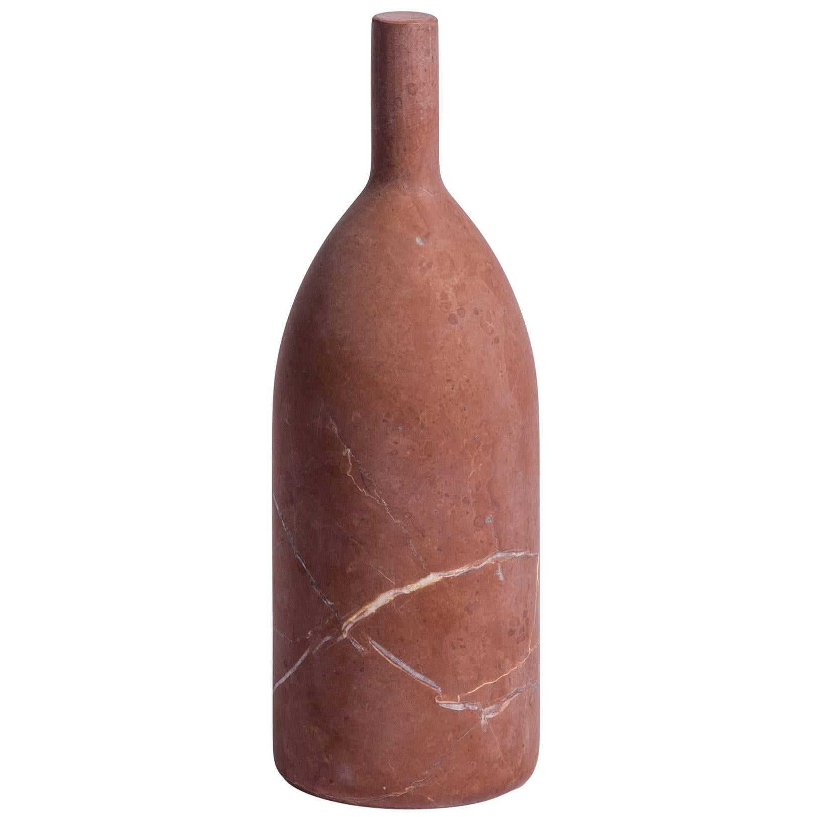 Salvatori Omaggio a Morandi Bottle Sculpture Rosso Collemandina by Elisa Ossino For Sale