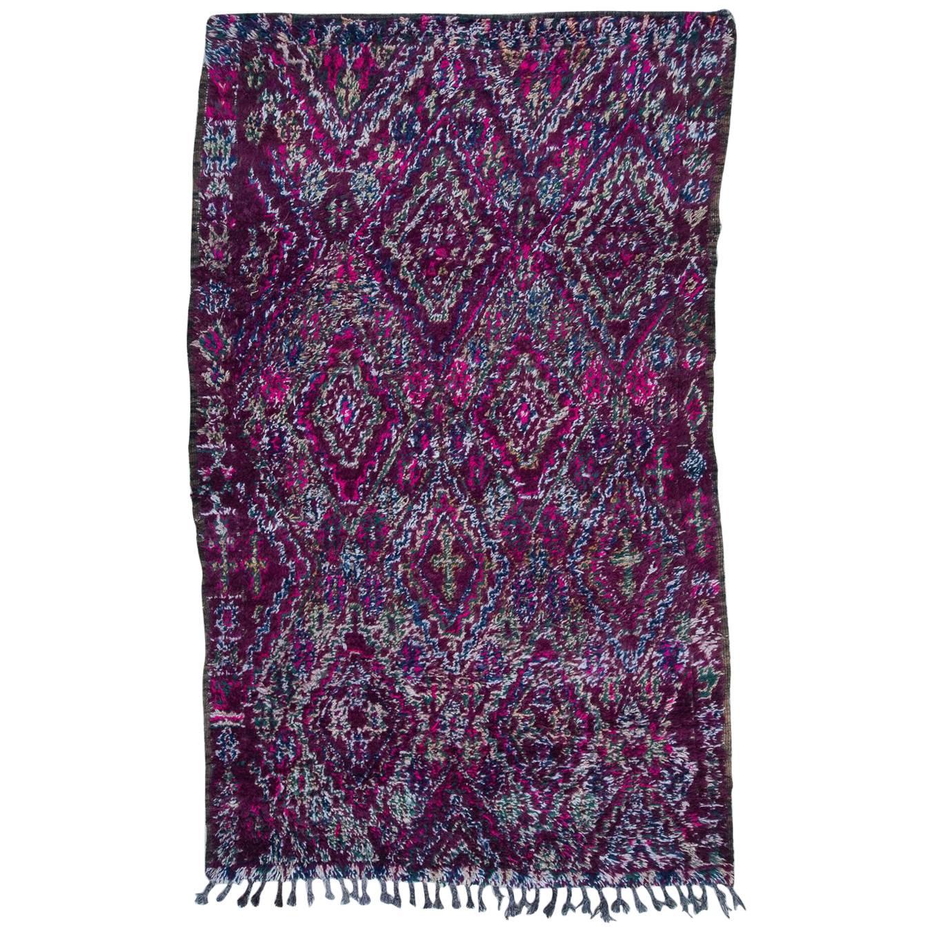 Vintage Moroccan Beni M'Guild Rug, Purple For Sale