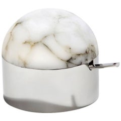 Amare Alabaster Silver Sugar Bowl, by ANNA new york