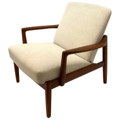 Tove & Edvard Kindt-Larsen Easy Chair Model FD125 in Solid Teak Frame