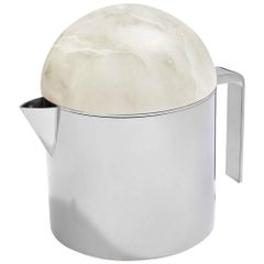 Amare Alabaster Silver Teapot, in Stock