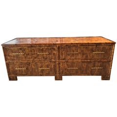 Split Bamboo Reed Credenza Anrichte TV Media Konsole