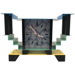 Iconic Memphis Mantel Clock by George Sowden, 1983