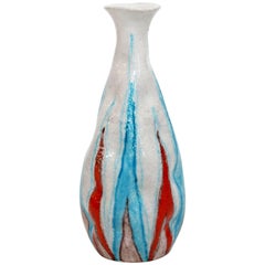 Mid-Century Modern Goodfriend Italy Salt Glaze Bitossi Ceramic Vase Signed