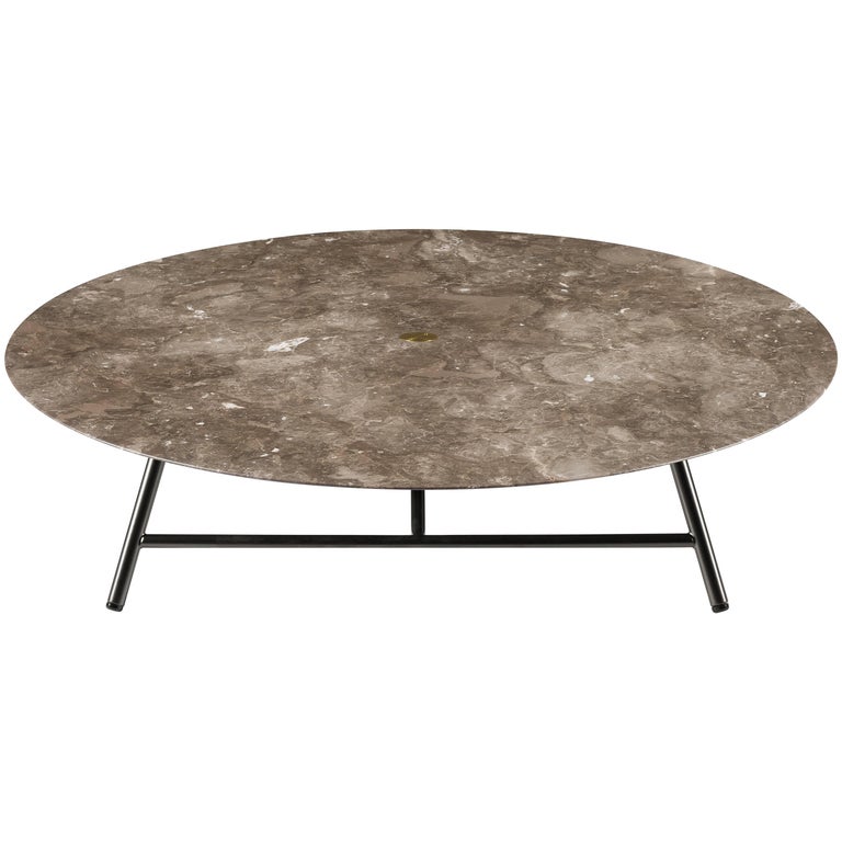 Salvatori Low Large W Round Coffee Table In Honed Bianco Carrara Salvatori Low Large W Round Coffee Table In Honed Bianco Carrara Marble For