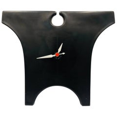 Rare Ceramic Clock Designed by Lino Sabattini for Rosenthal Signed Memphis Era