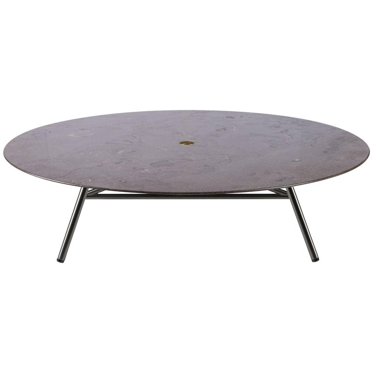 Salvatori Low Medium W Round Coffee Table In Honed Pietra D Avola Natural Stone Salvatori Low Medium W Round Coffee Table In Honed Pietra D Avola Natural Stone