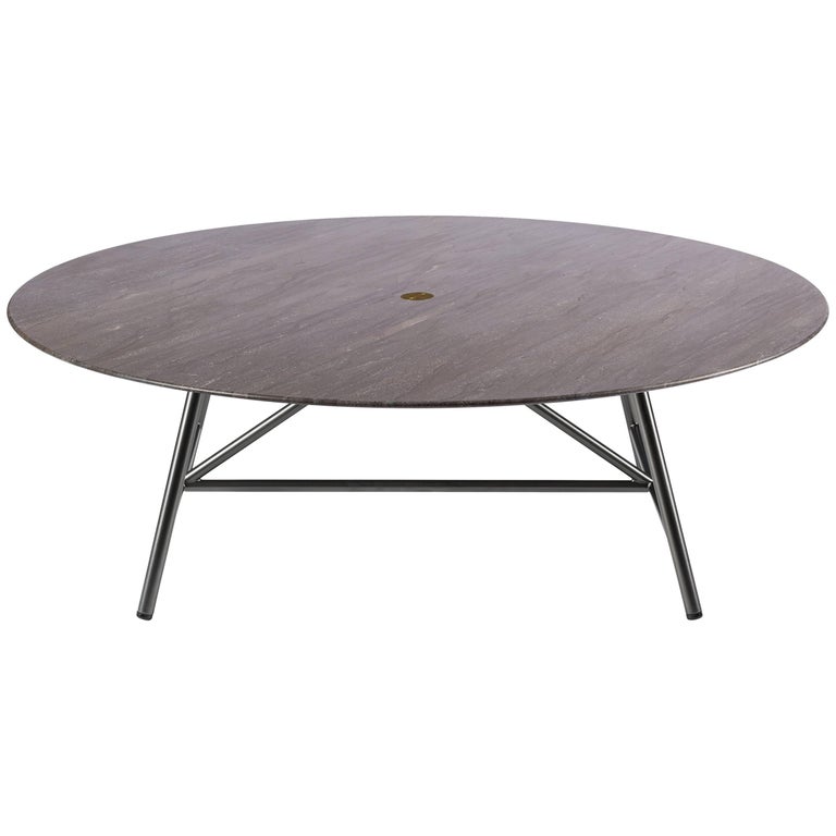 Salvatori Medium W Round Coffee Table In Lithoverde Pietra D Avola Salvatori Medium W Round Coffee Table In Lithoverde Pietra D Avola Stone For