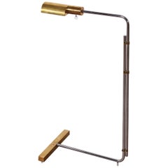 Early Brass and Chrome Floor Lamp by Cedric Hartman