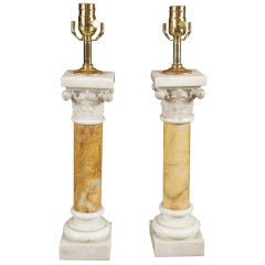 Pair of Marble Lamps