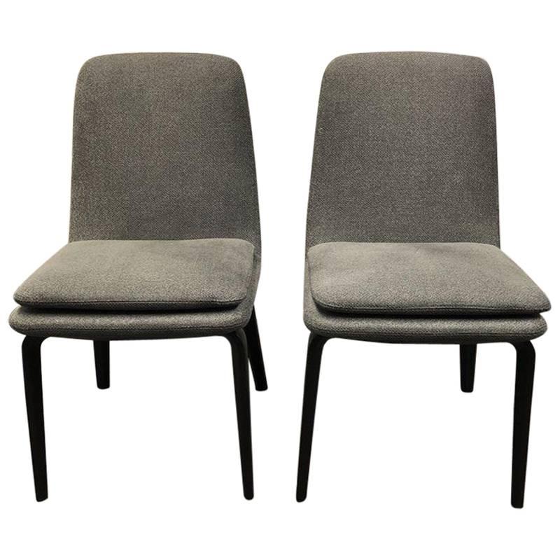Rodolfo Dordoni for Minotti Pair of York Side/Dining Chairs For Sale