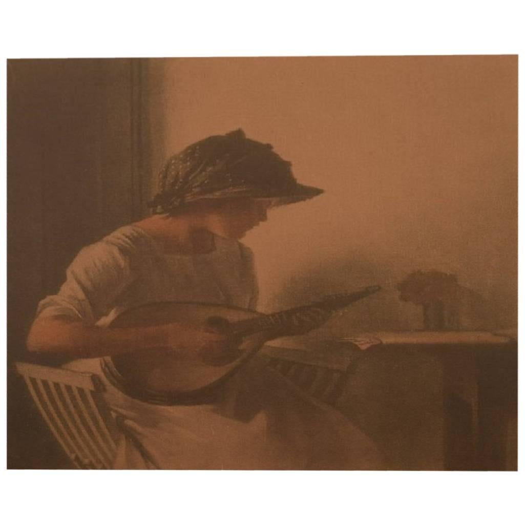 Peter Ilsted "Mandolin Player" 1911, Opus 8, Mezzotine