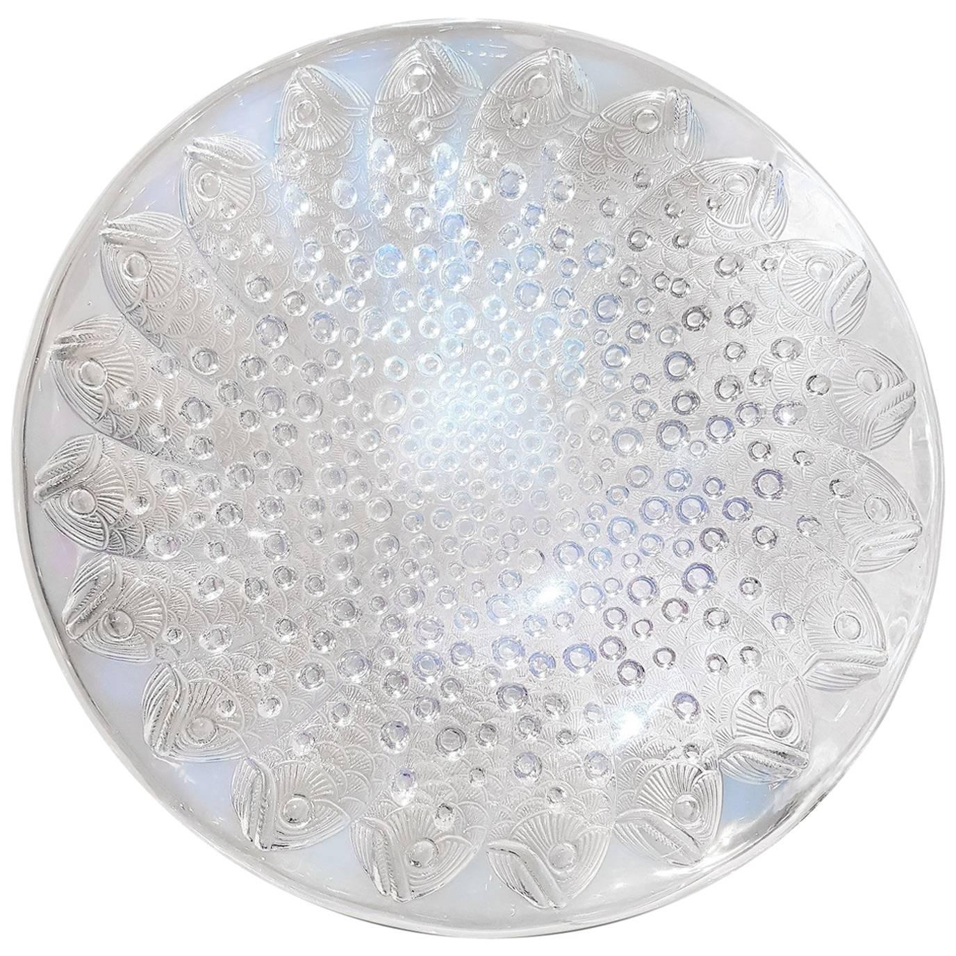 Rene Lalique Opalescent Glass Salver 'Roscoff' For Sale