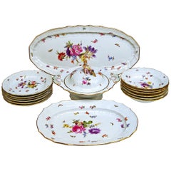 Meissen Dinner Set Neubrandenstein Six Persons Kaendler Eberlein Made circa 1850