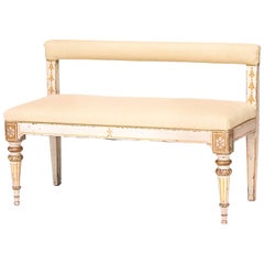 Danish Empire Painted and Parcel-Gilt Settee, circa 1810