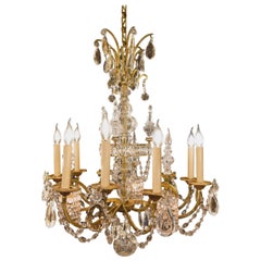 Early 20th Century Ormolu and Crystal Chandelier by Maison Baguès