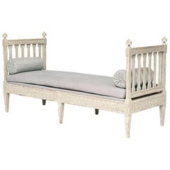 Swedish Late Gustavian Painted Bench, circa 1790-1800