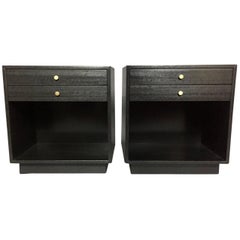Pair of Harvey Probber Black-Stained Nightstands, USA, 1960s