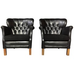 Pair of Danish Club Chairs by Oskar Hansen, Early 1940s