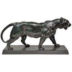 'Tigre Qui March' "Walking Tiger" Bronze by Antione-Louis Barye