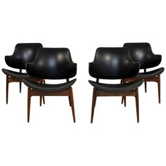 Mid-Century Modern Kodawood Set 4 Lounge Esszimmerstühle Seymour J. Wiener