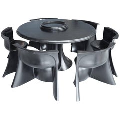 Round Dining Table and Chairs by Italian Architect Pierluigi Spadolini 1972